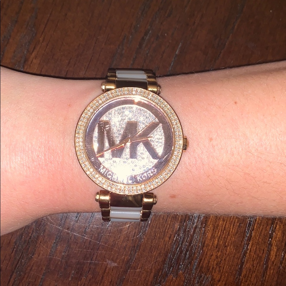 Michael Kors Rose Gold Diamond Watch